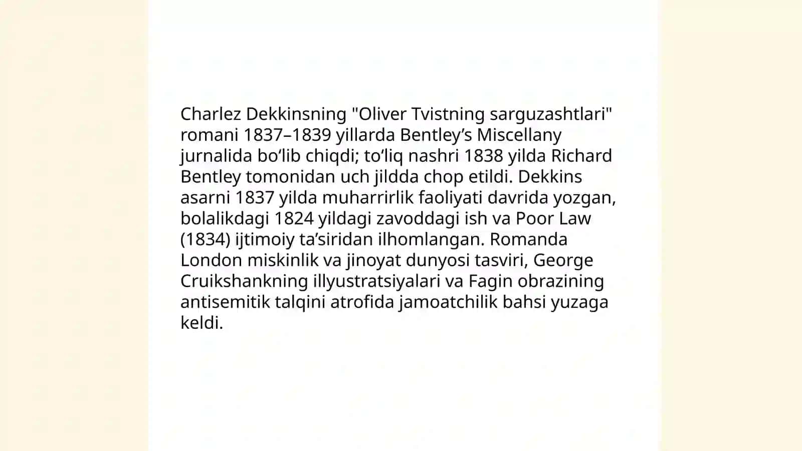 Oliver Tvistning sarguzashtlari 3
