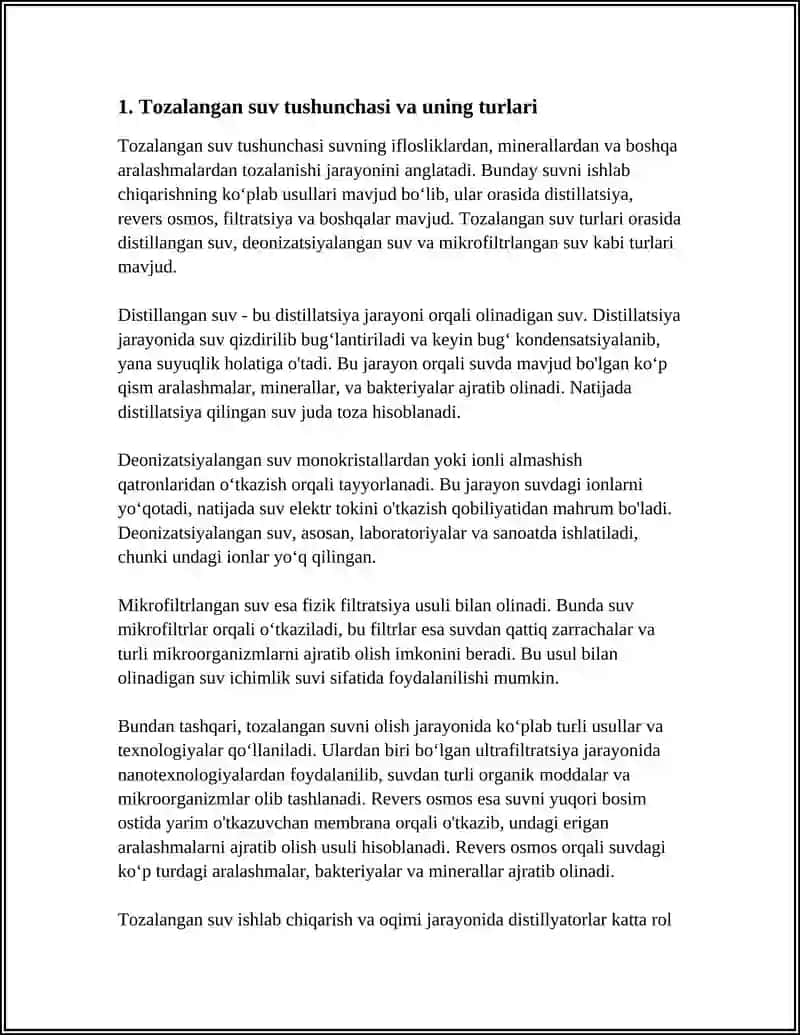 TOZALAGAN SUV. DISTILLYATOR HAQIDA TUSHUNCHA. SUYUQLIKLARNI QADOQLOVCHI ASBOBLAR 3