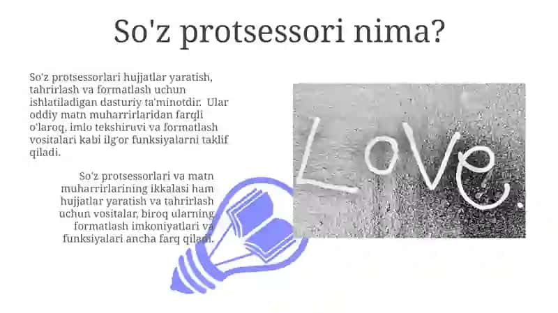So'z Protsessori va Matn Muharrirlari 3