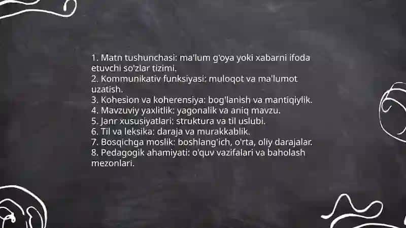 Ta'lim bosqichlarida matn va uning turlarini o'rgatish 3