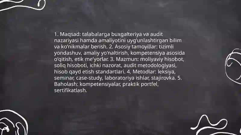 Buxgalteriyaga hisobi va audit yo'nalishi bo'yicha o'quv jarayonini tashkil etishning ilmiy asoslari 3
