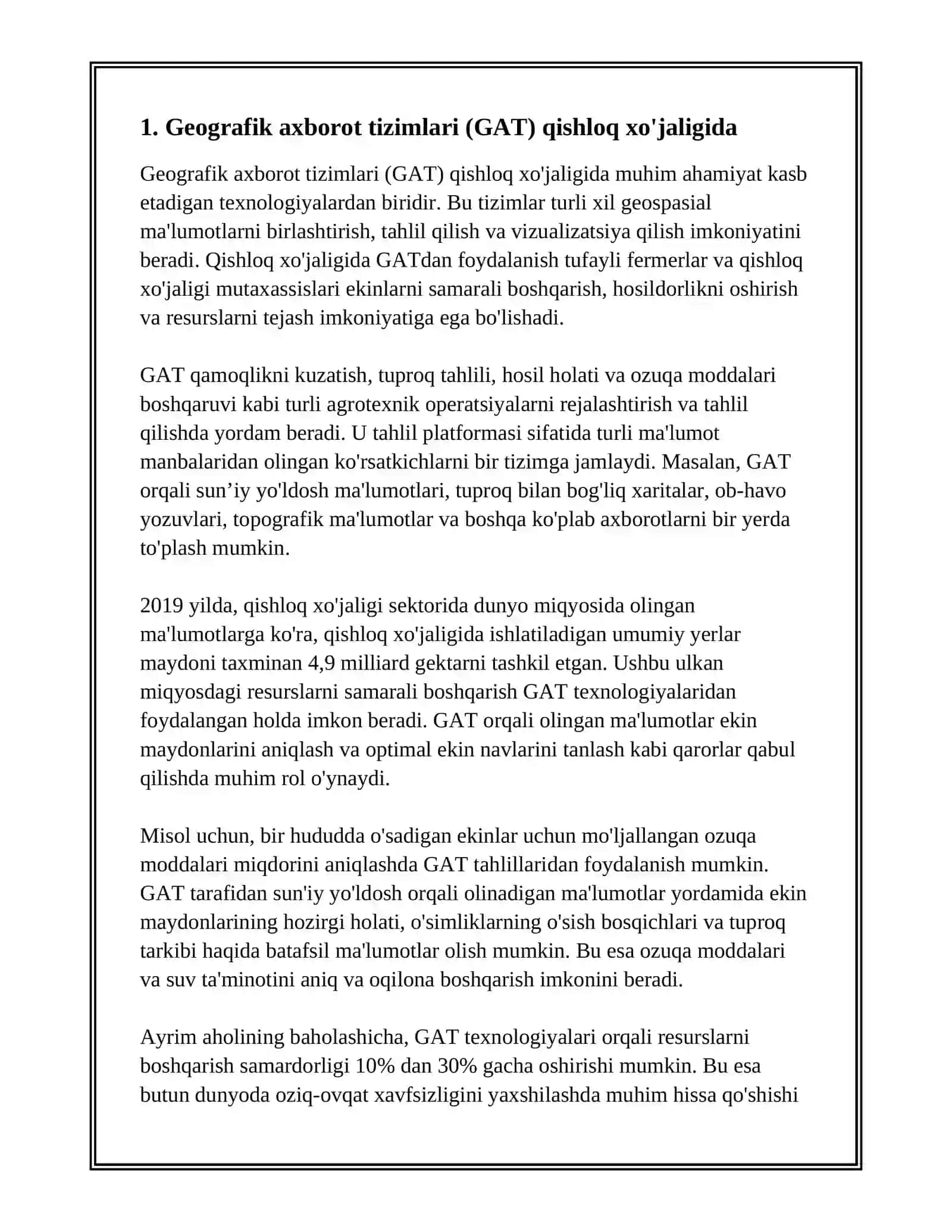 QISHLOQ XOJALIGIDA ISHLATILADIGAN DASTURLAR VA AXBOROT TIZIMLARI HAQIDA QISQACHA SHARH 3