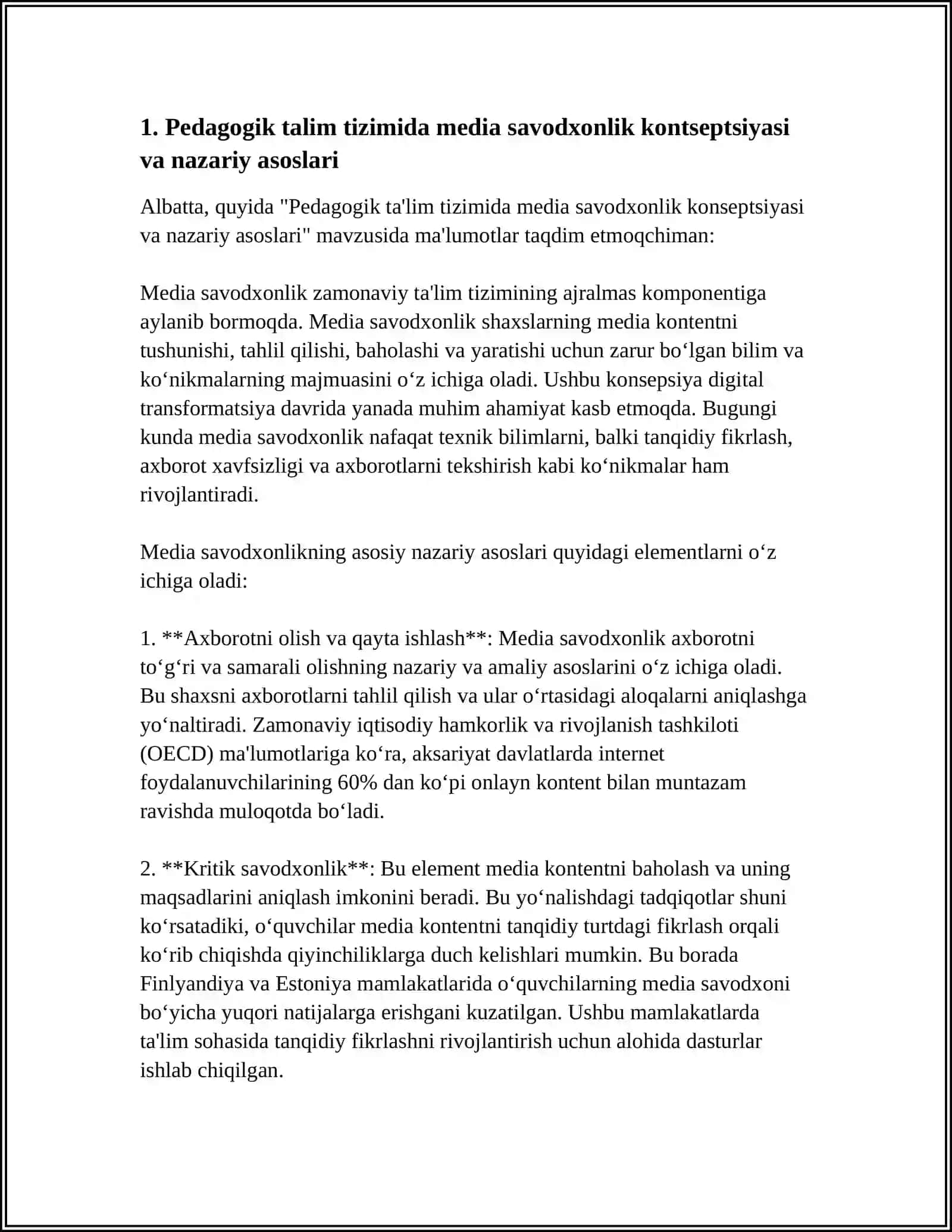 PEDAGOGIK TALIM TIZIMIDA MEDIA SAVODXONLIK VA AXBOROT MADANIYATI 3