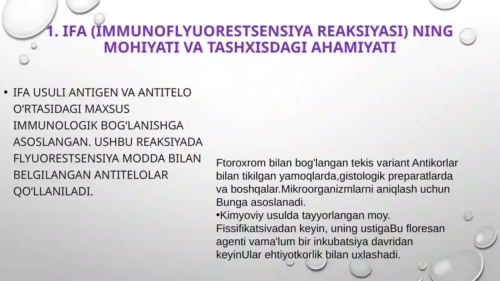 IFA, Immunoblot, PZR, radioimmunreaksiyalarningyuqumlikasalliklartashhisidaqo'llanilishi,qo'yishtexnikasi 3