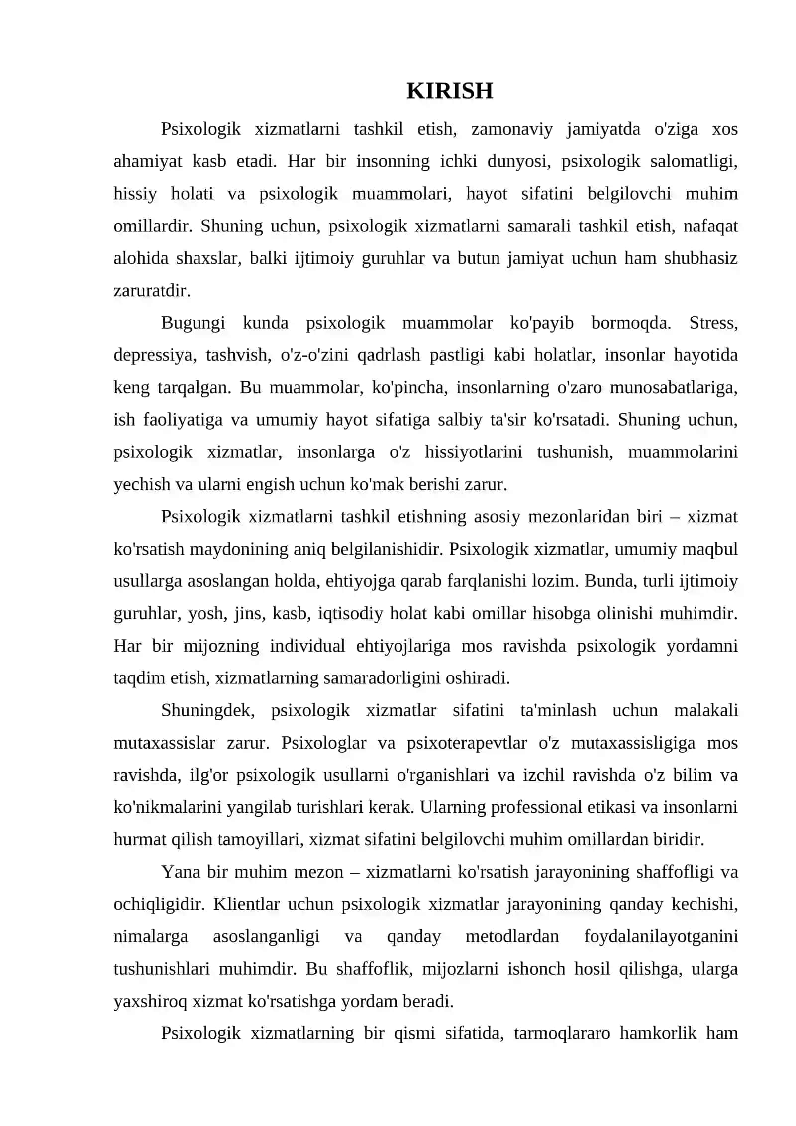 PSIXOLOGIK XIZMATNI TASHKIL ETISHNING UMUMIY MEZONLARI 3