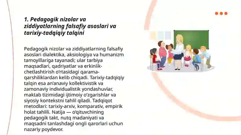 Pedagogik nizolar va ziddiyatlarning falsafiy, pedagogik- psixologik tasnifi 3