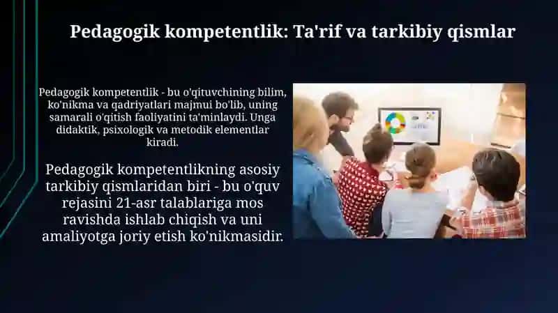 Pedagogik kompetentlik: Ta'rif va tarkibiy qismlar 3