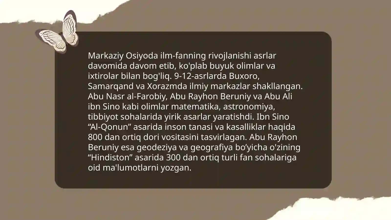 Xorazm Ma'mun akademiyasi olimlarining ilm fan va kitobatchilik ishiga qõshgan hissalari 3