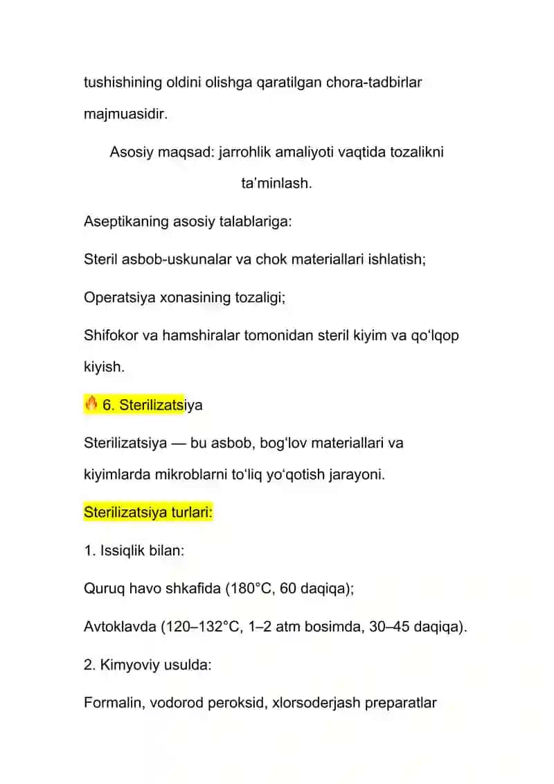 Xirurgik infeksiya va uning oldini olish choralari 3