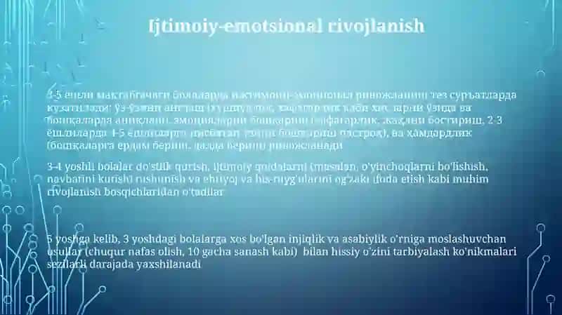 Maktabgacha yoshdagi bolalarning rivojlanishining òziga xos xususiyatlari 3