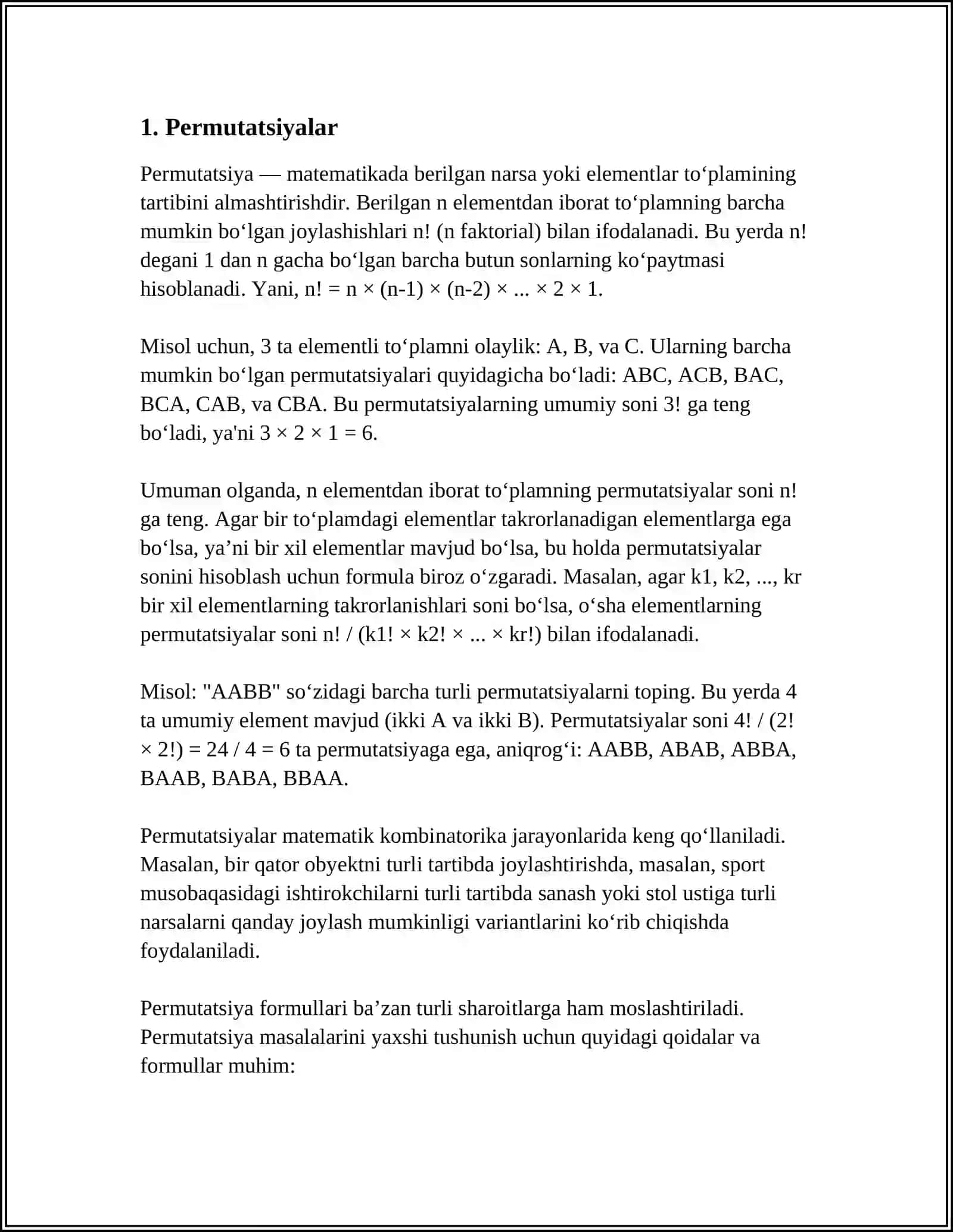 QIZIQARLI KOMBINATORIKA 3