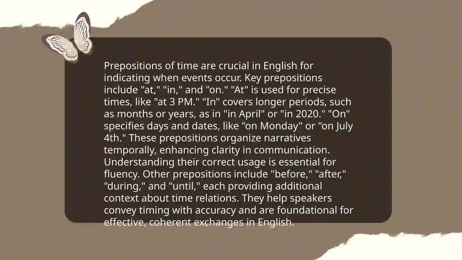 Prepositions of Time 3