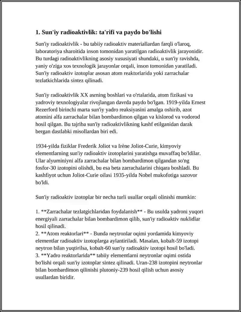 SUNIY RADIOAKTIVLIK VA UNING AHAMIYATI 3