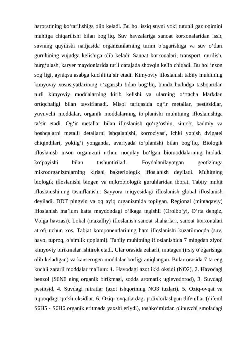 Geoekologiya. Landshaftlarning ekologik funksiyalari. 3