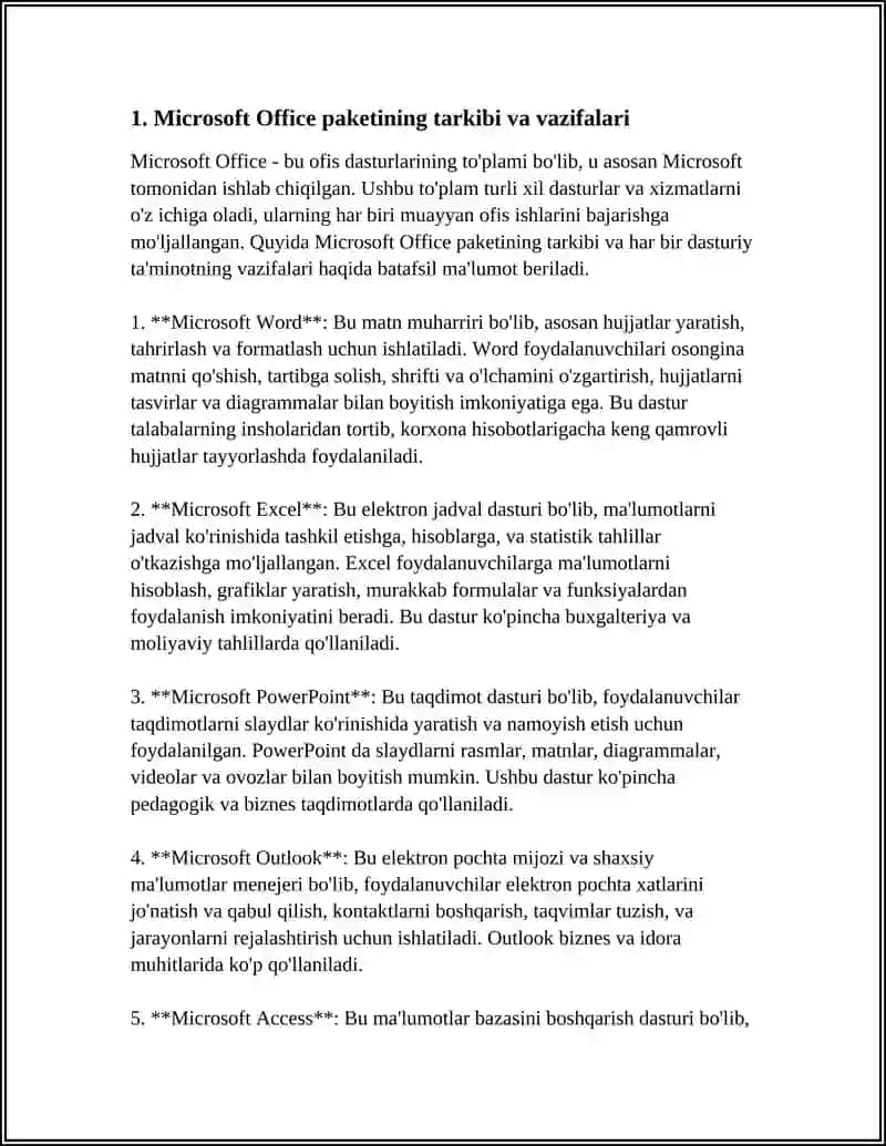 MICROSOFT OFFICE PAKETI 3