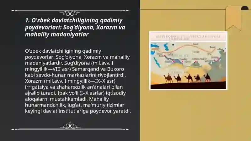 O'zbek davlatchiligining shakllanishi va taraqqiyot bosqichlari 3