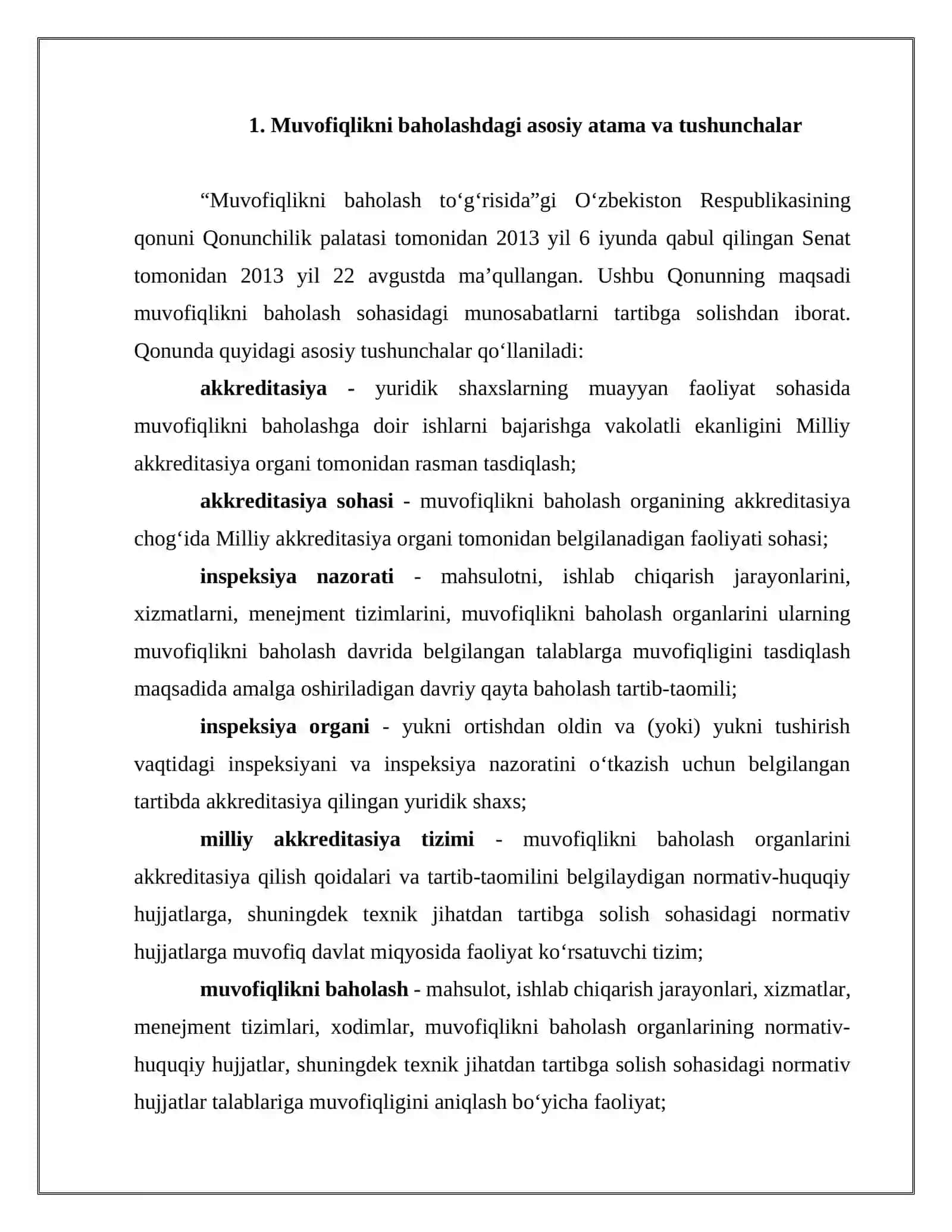 O‘zbеkistоn Rеspublikаsidа muvоfiqlikni bаhоlаsh 3