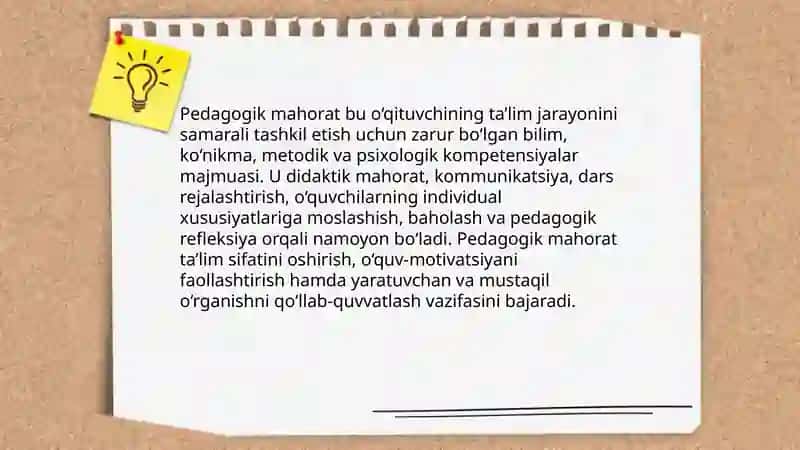 Pedagogik mahorat haqida tushuncha 3