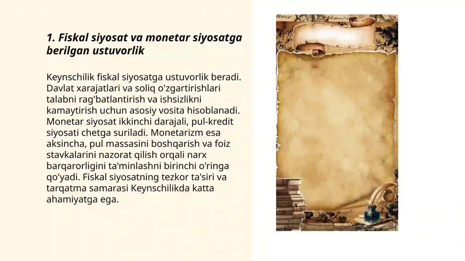 Fiskal siyosat va monetar siyosat 3