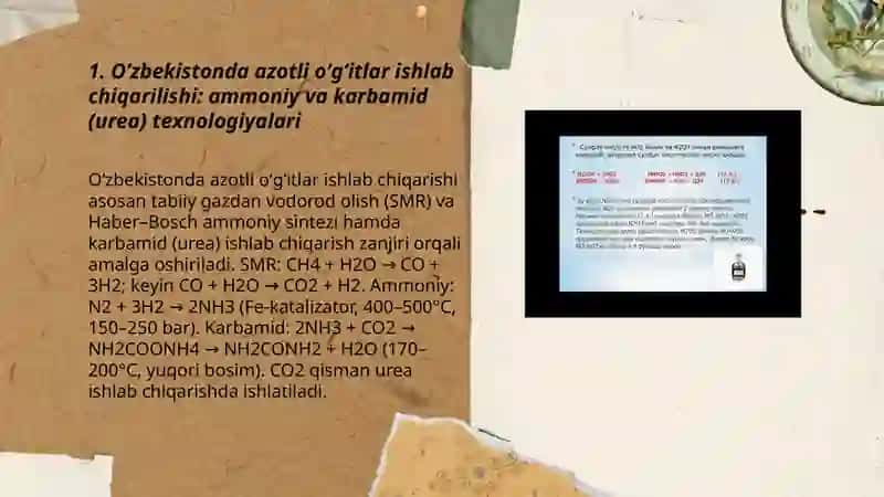 Oʼzbekistonda ishlab chiqariladigan asosiy kimyoviy mahsulotlar 3