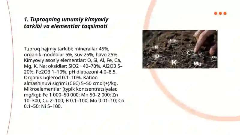 Tuproqning kimyoviy tarkibi va tuproqdagi mikroelementlar miqdorlarini aniqlash usullari 3