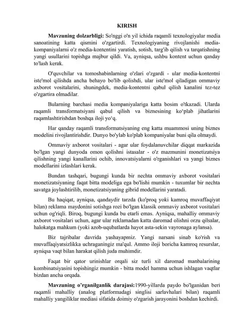 MEDIA BIZNES MODELLARI VA BOSHQARUV MUAMMOLARI 3