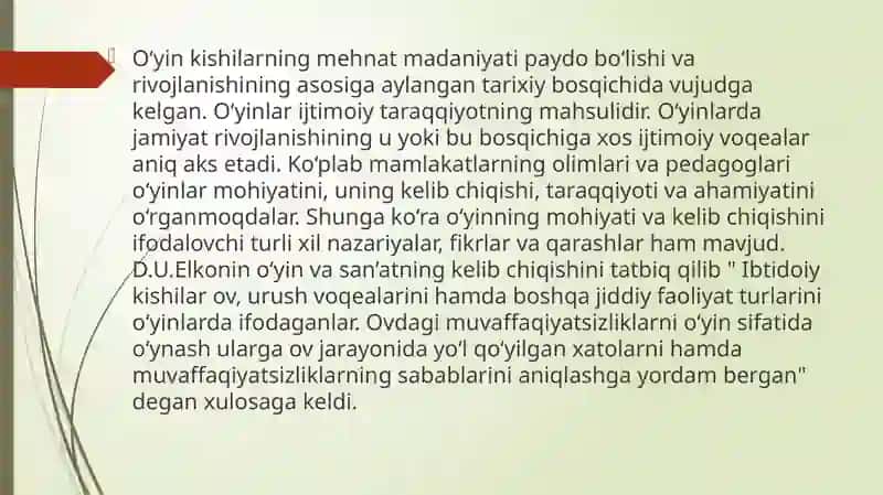 O’YIN NAZARIYASI VA UNI O’TKAZISH METODIKASI 3
