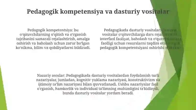 Pedagogik Kampetentlikni Shakllantirishda Pedagogik Dasturiy Vostalarning Nazariy Asoslari 3