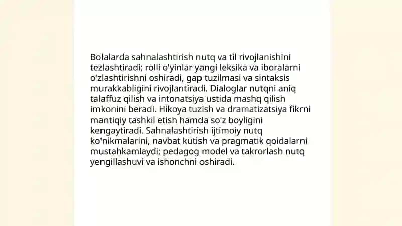 Sahnalashtirish faoliyati 3