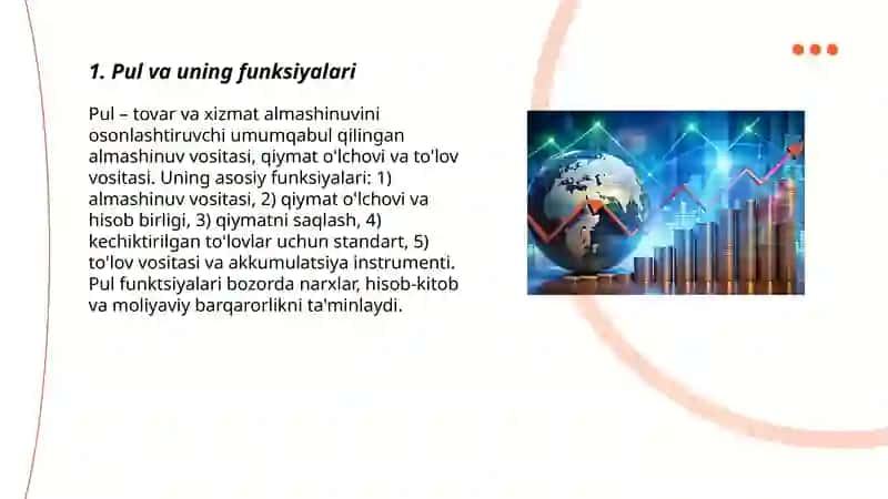 Pul va kredit tizimi. Banklar va ularni bozor Iqtisodiyotidagi ro'li 3