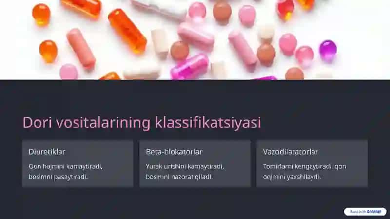 Gipertonik krizda ishlatiladigan dori vositalari 3