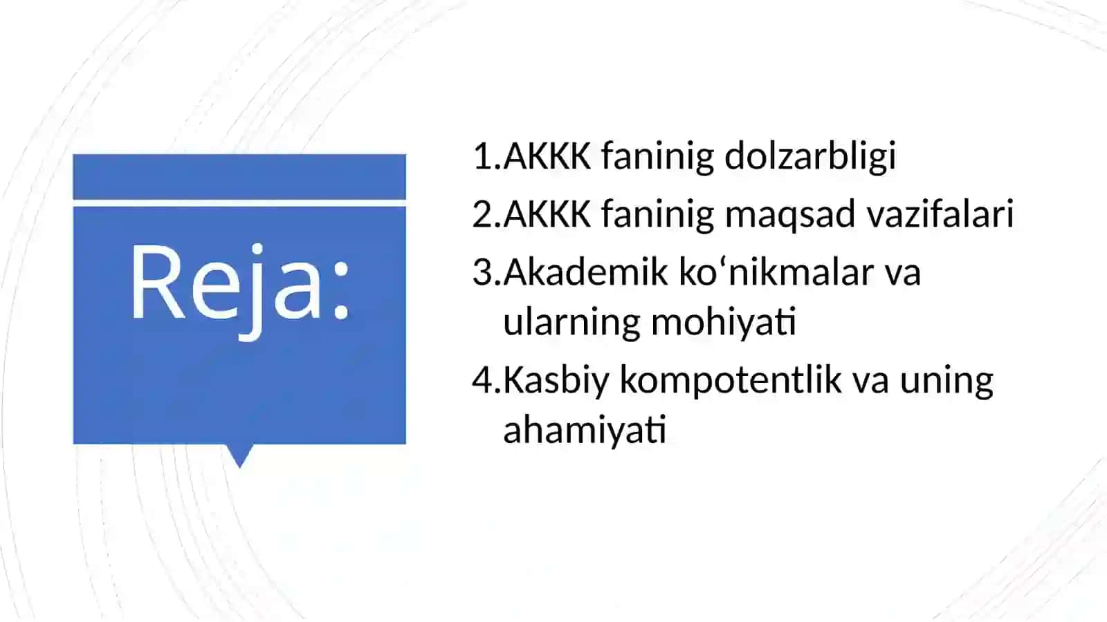 Akademik Ko'nikmalar va Kasbiy Kompetentlik 3