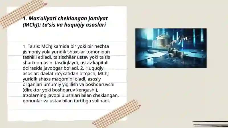 Mas'uliyati cheklangan jamiyat (MChJ): ta'sis va huquqiy asoslari 3