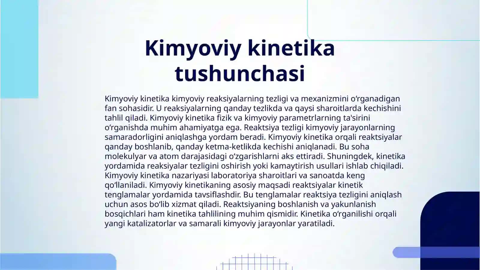 KIMYOVIY KINETIKA 3
