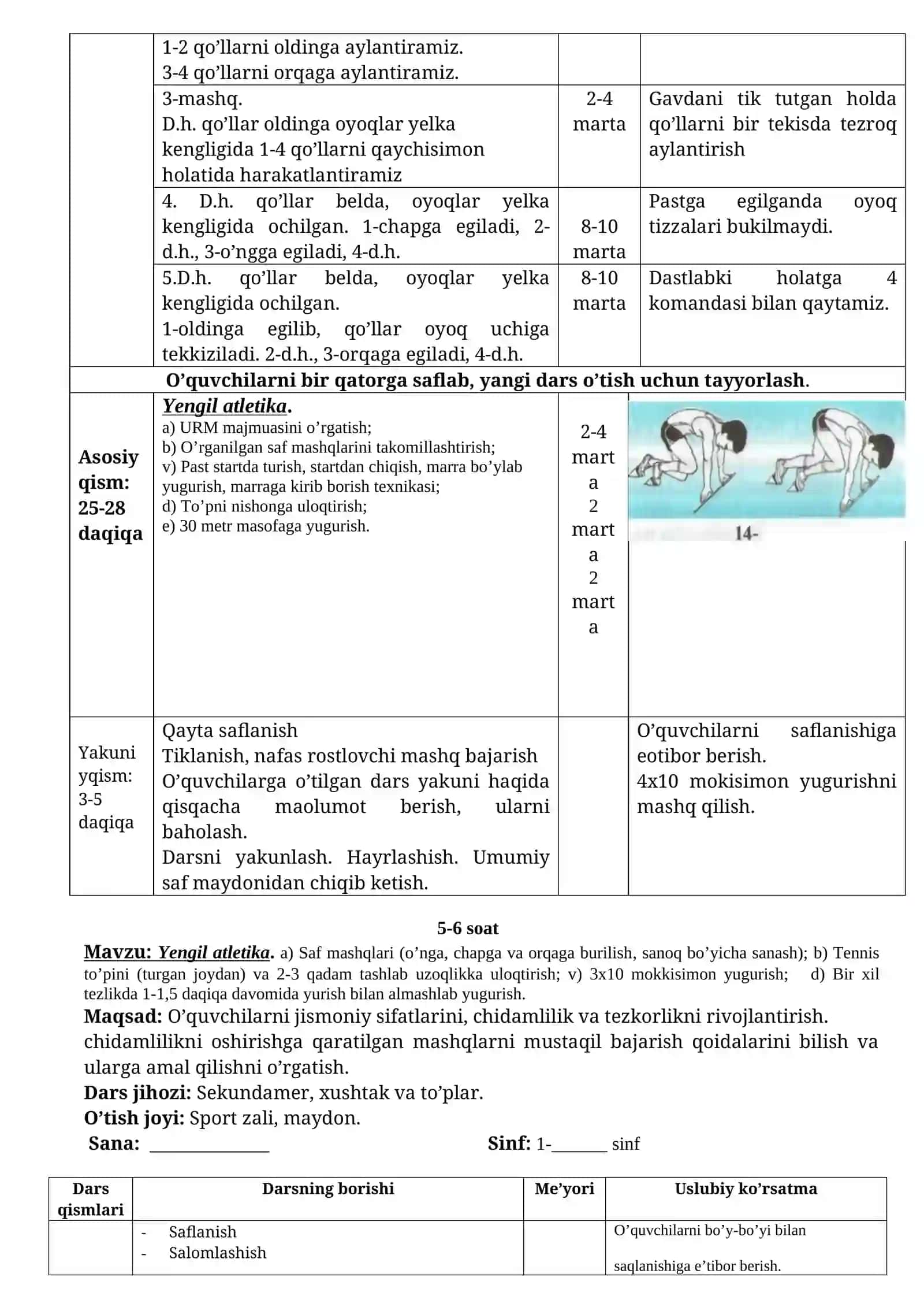 Jismoniy tarbiya darslari 3