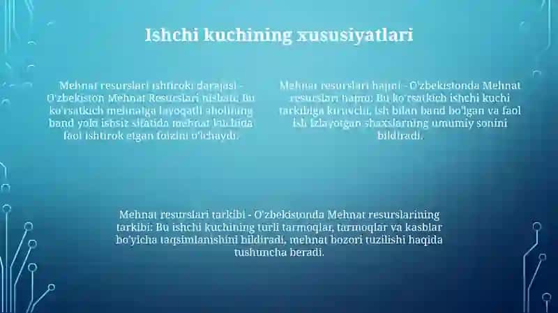 Oʻzbekistonda Mehnat Resurslari 3
