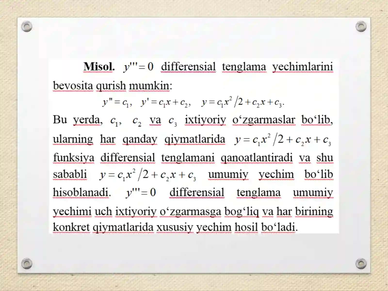 29-mavzu. Birinchi tartibli va ikkinchi tartibli differensial tenglamalar 3