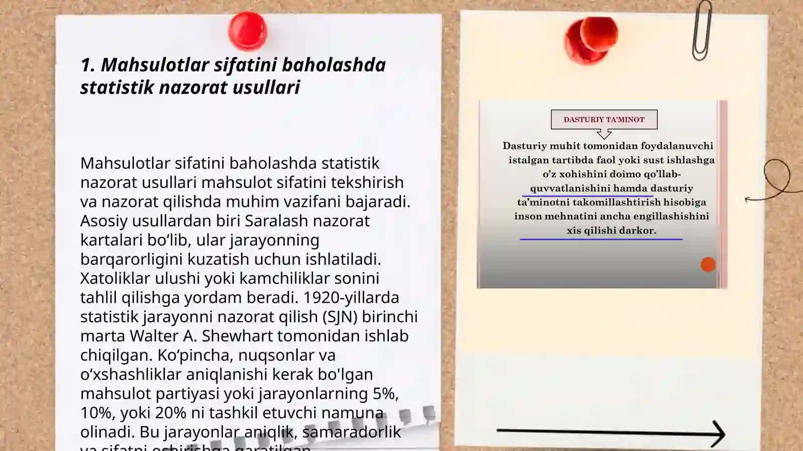 Mahsulotlar sifatini baholashda statistik nazorat usullari 3