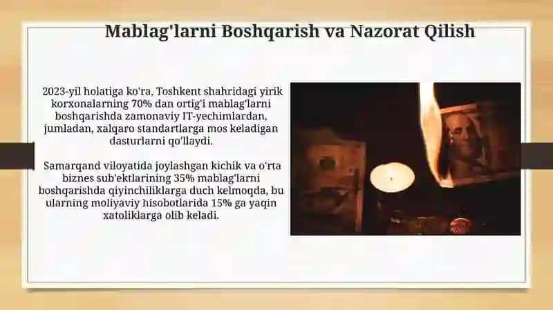 Mablag'larni Boshqarish va Nazorat Qilish 3