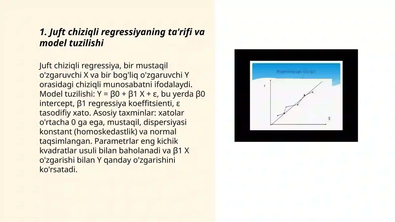 Juft chiziqli regressiya 3