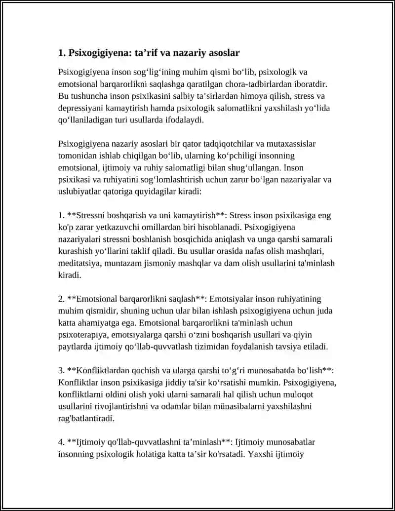 PSIXOGIGENIYA HAQIDA MALUMOT. TIBBIYOT HODIMLARINING PSIXOGIGENIYASI 3