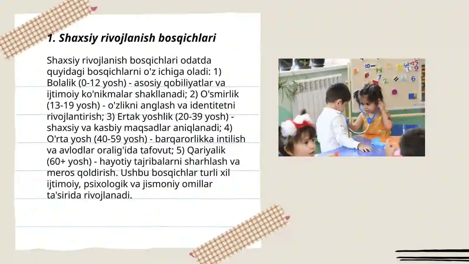 Shaxsining rivojlanishi tarbiyasi va ijtimoiylash 3