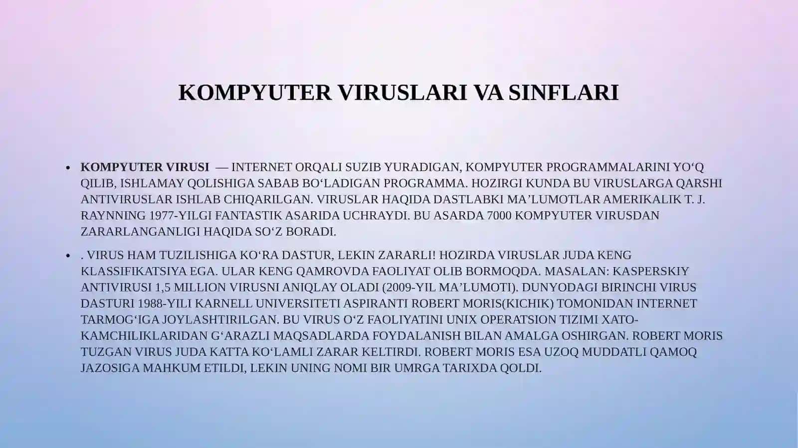 Kompyuterviruslar va sinflari 3