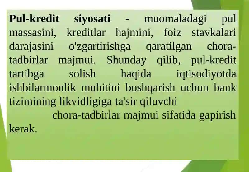Pul-kredit siyosati 3