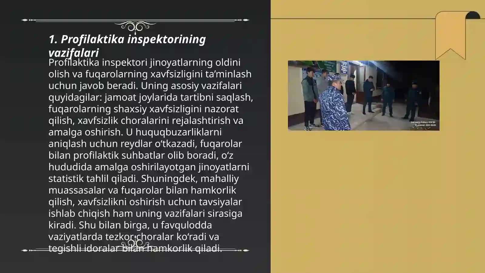 Profilaktika inspektorining xizmat faoliyati 3