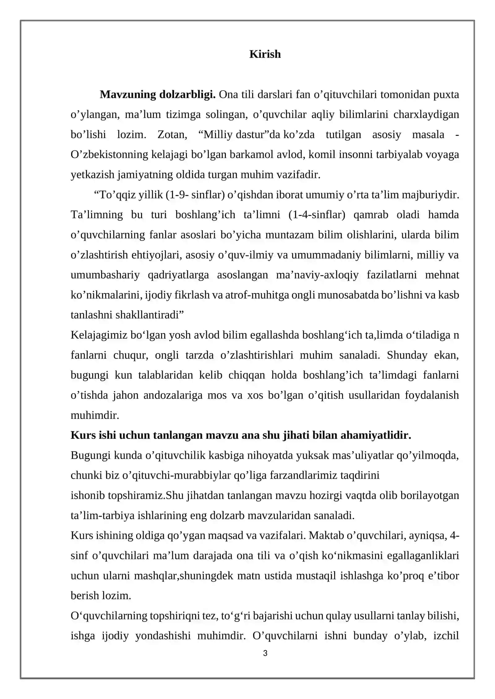 Boshlang’ich sinflarda ona tili va o’qish savodxonligi darslarida harakatni bildiruvchi so’zlarga oid bilimlarni o’rgatish metodikasi 3