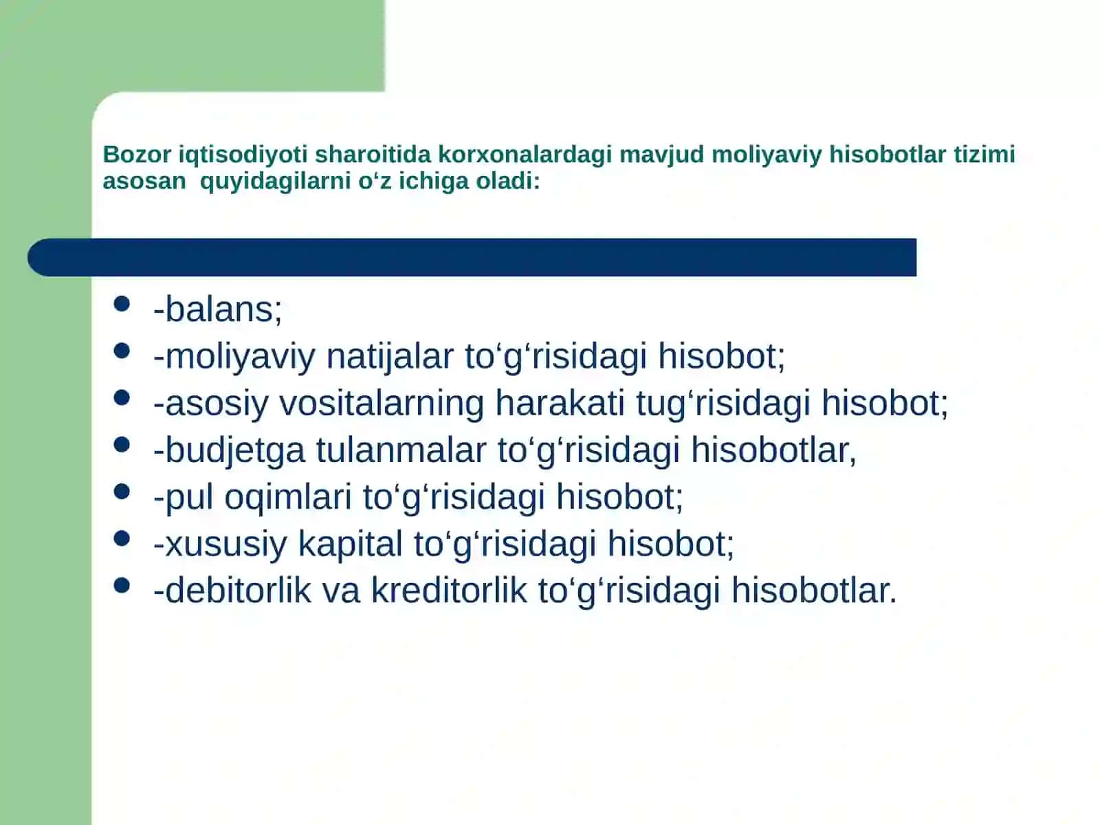 Moliyaviy natijalar va Rentabillik tahlili 3