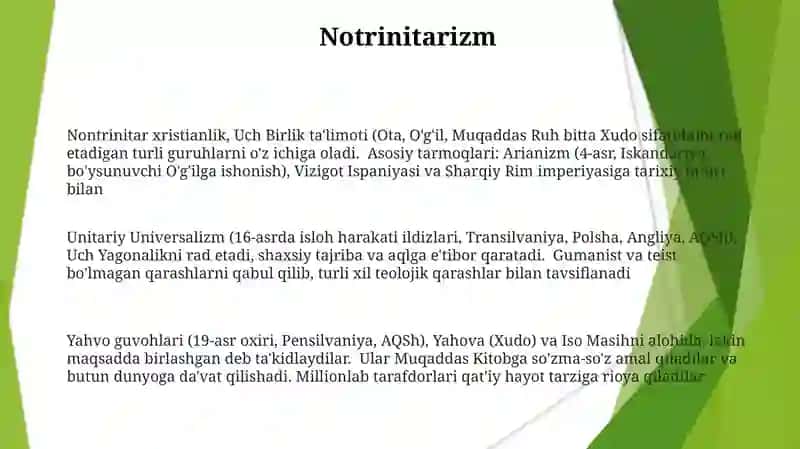 Xristianlikdagi asosiy oqimlar 3