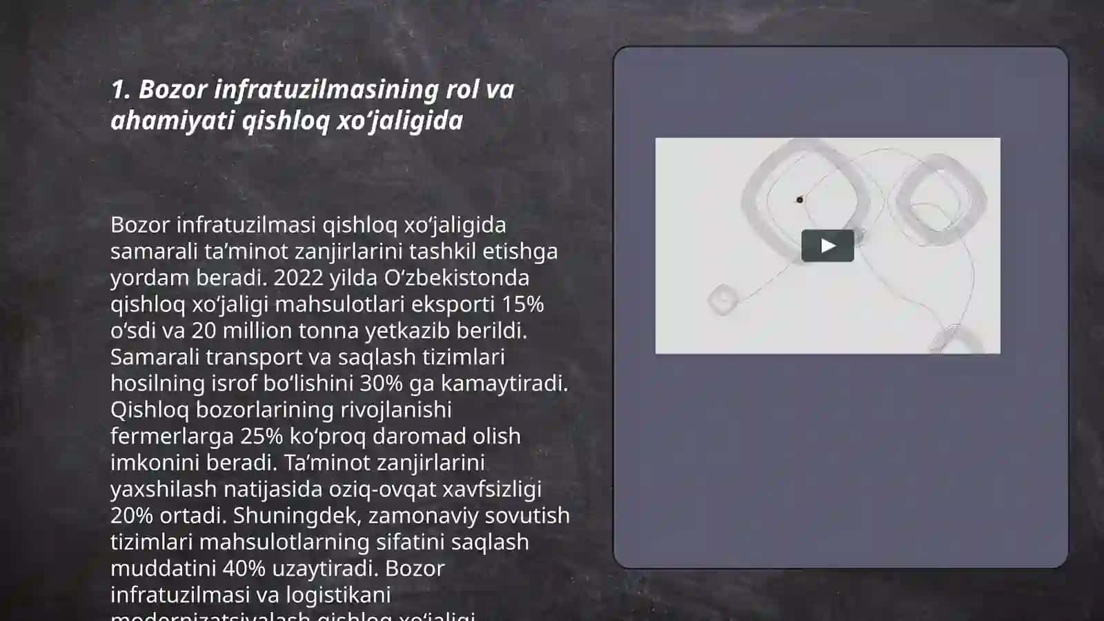 Bozor infra tuzilmasi va qishloq xo‘jaligi 3