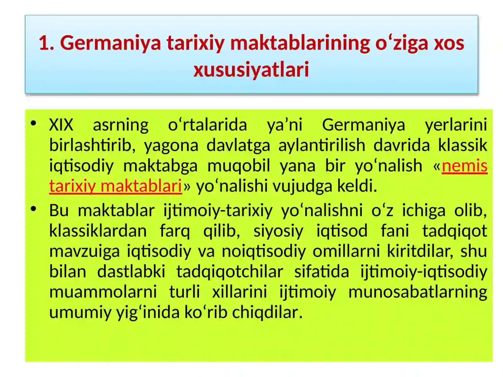 Germaniyatarixiy maktabini paydo bo‘lishi va uni rivojlanish bosqichlari 3